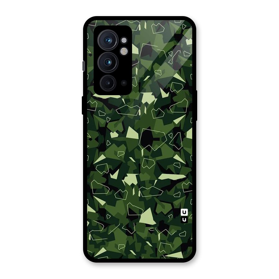 Army Shape Design Glass Back Case for OnePlus 9RT 5G