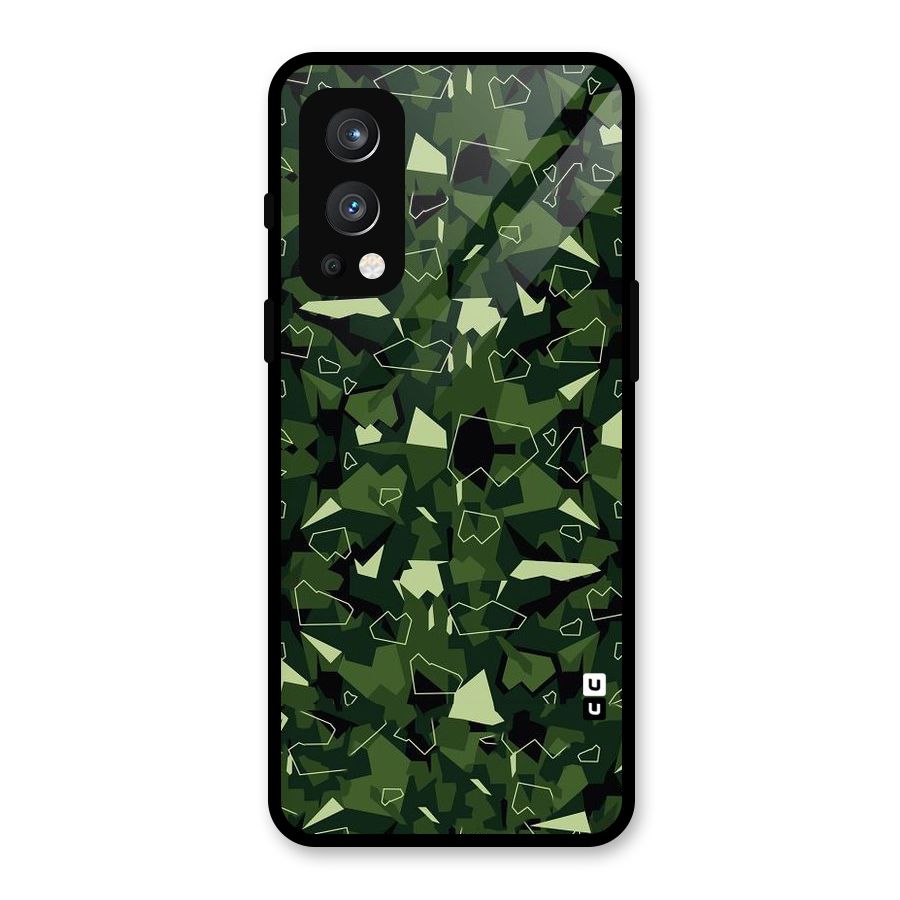Army Shape Design Glass Back Case for OnePlus Nord 2 5G