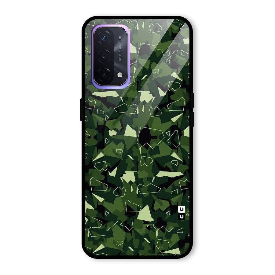Army Shape Design Glass Back Case for Oppo A74 5G