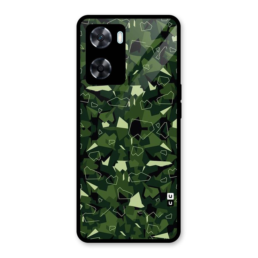 Army Shape Design Glass Back Case for Oppo A77