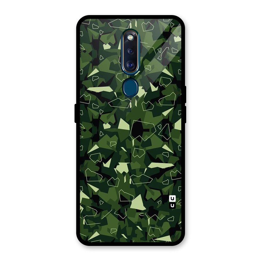 Army Shape Design Glass Back Case for Oppo F11 Pro