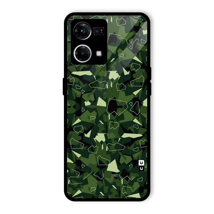 Army Shape Design Glass Back Case for Oppo F21 Pro 4G
