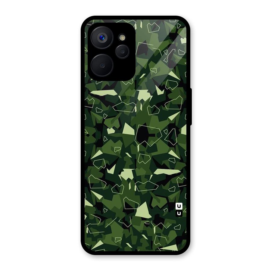 Army Shape Design Glass Back Case for Realme 9i 5G