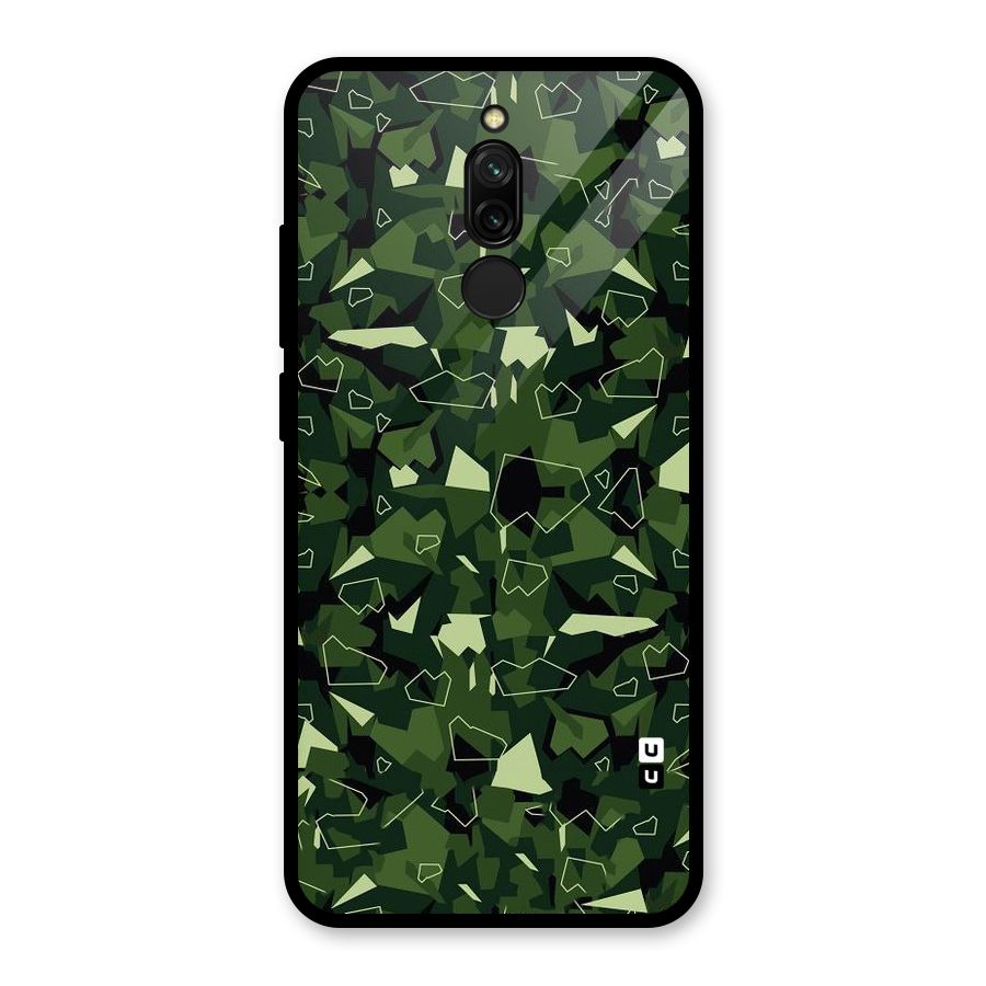 Army Shape Design Glass Back Case for Redmi 8