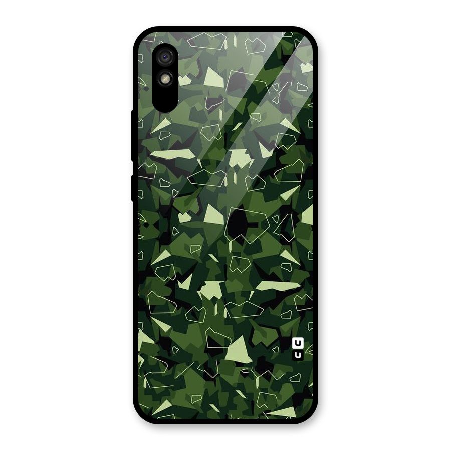 Army Shape Design Glass Back Case for Redmi 9A