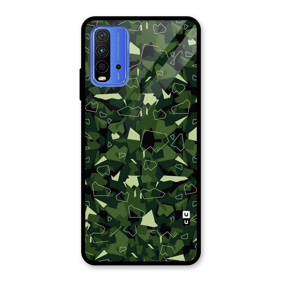 Army Shape Design Glass Back Case for Redmi 9 Power