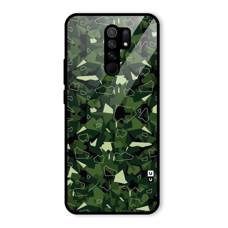 Army Shape Design Glass Back Case for Redmi 9 Prime