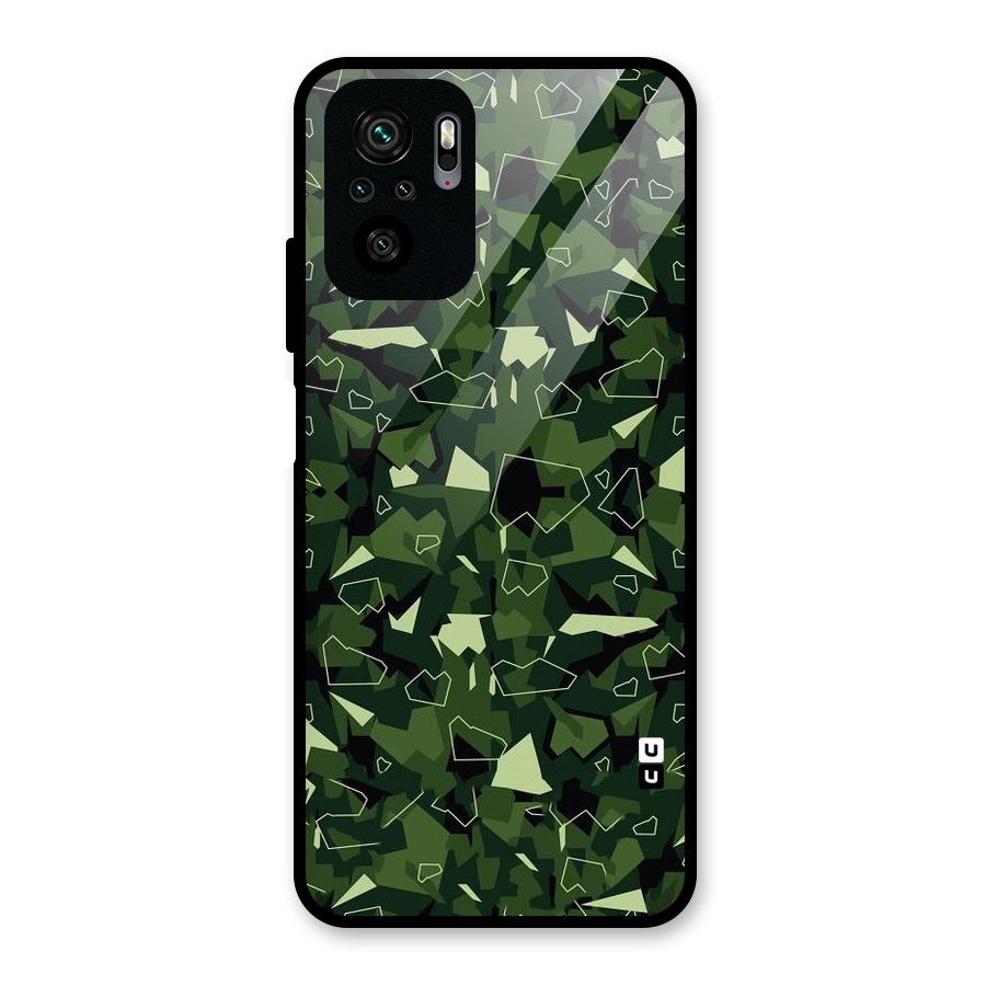 Army Shape Design Glass Back Case for Redmi Note 10S