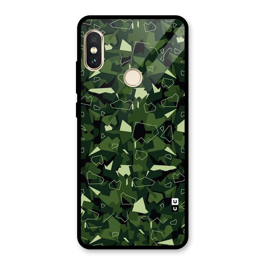 Army Shape Design Glass Back Case for Redmi Note 5 Pro