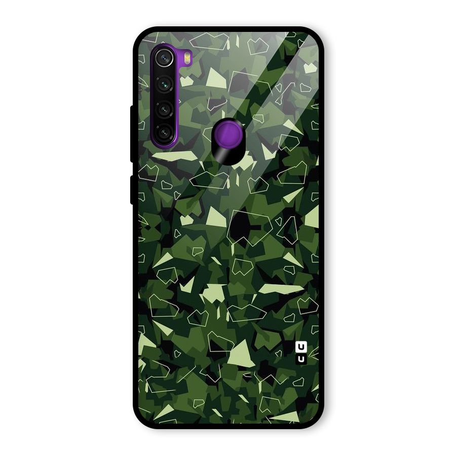 Army Shape Design Glass Back Case for Redmi Note 8