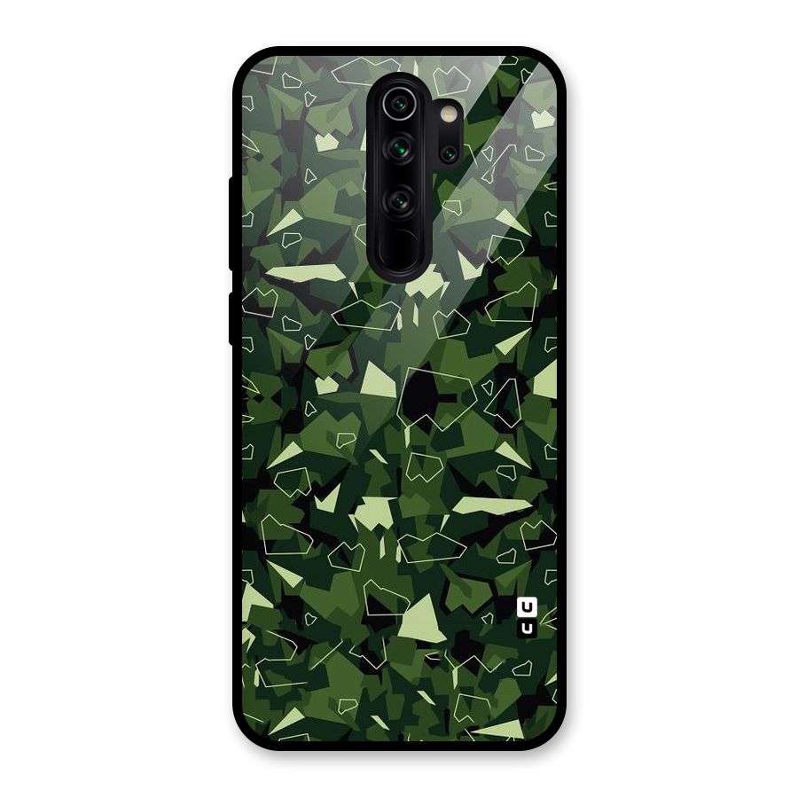 Army Shape Design Glass Back Case for Redmi Note 8 Pro