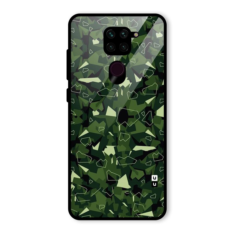 Army Shape Design Glass Back Case for Redmi Note 9