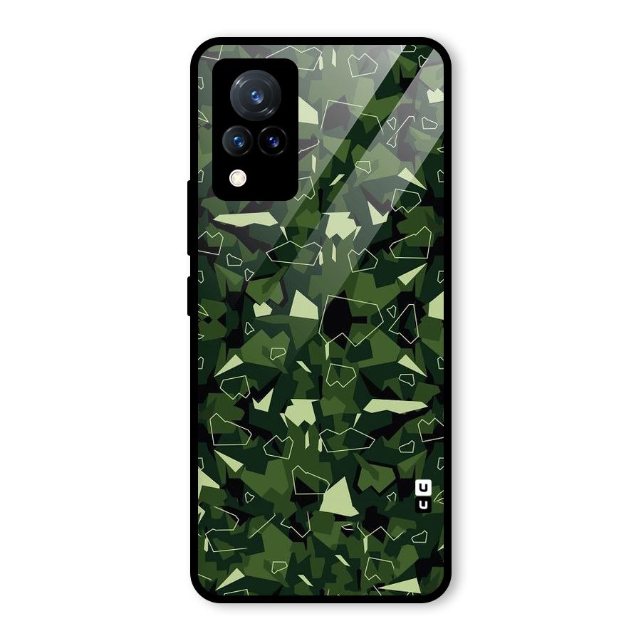 Army Shape Design Glass Back Case for Vivo V21 5G