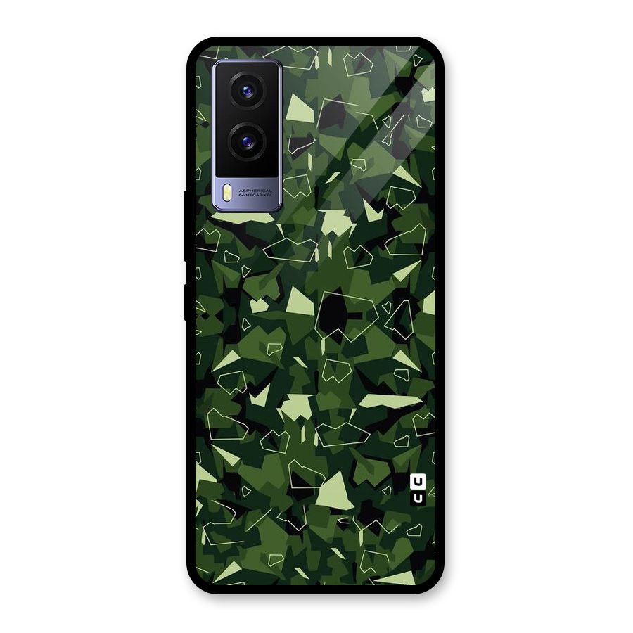 Army Shape Design Glass Back Case for Vivo V21e 5G