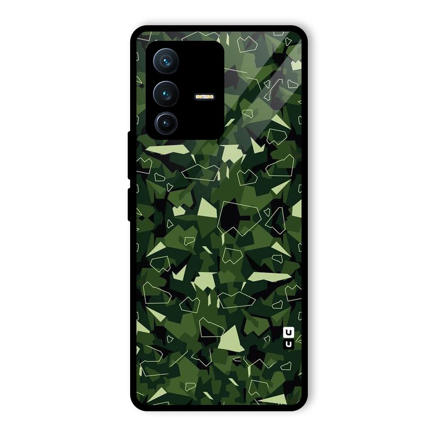 Army Shape Design Glass Back Case for Vivo V23 Pro