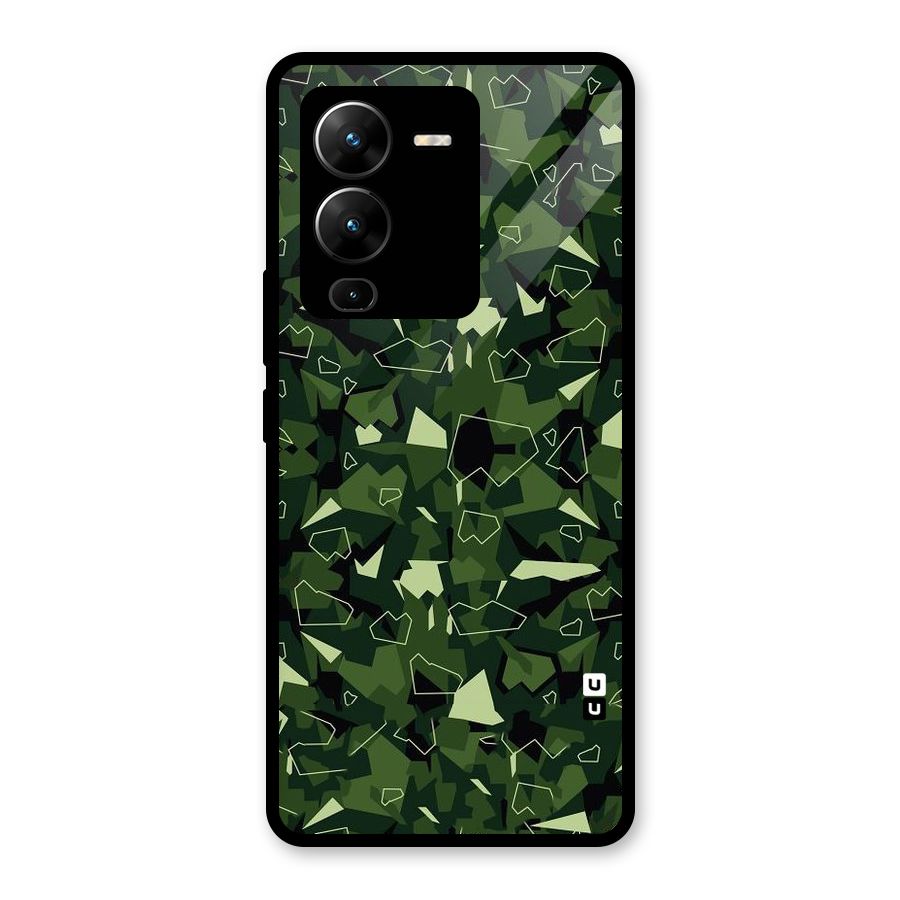Army Shape Design Glass Back Case for Vivo V25 Pro