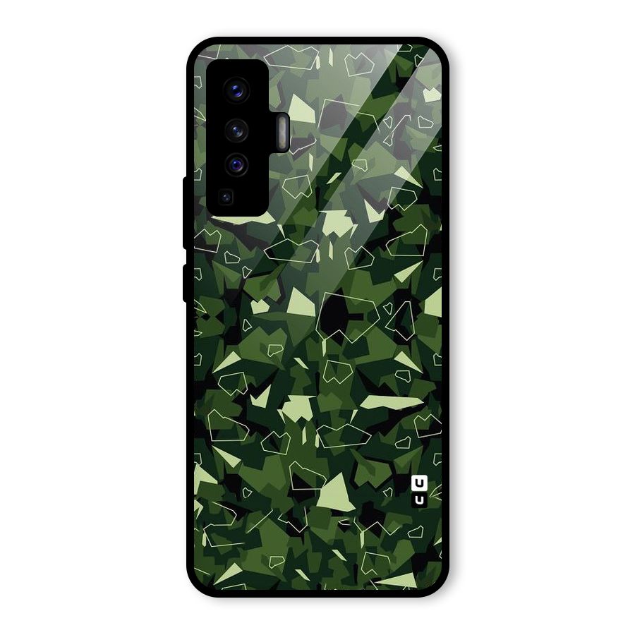 Army Shape Design Glass Back Case for Vivo X50