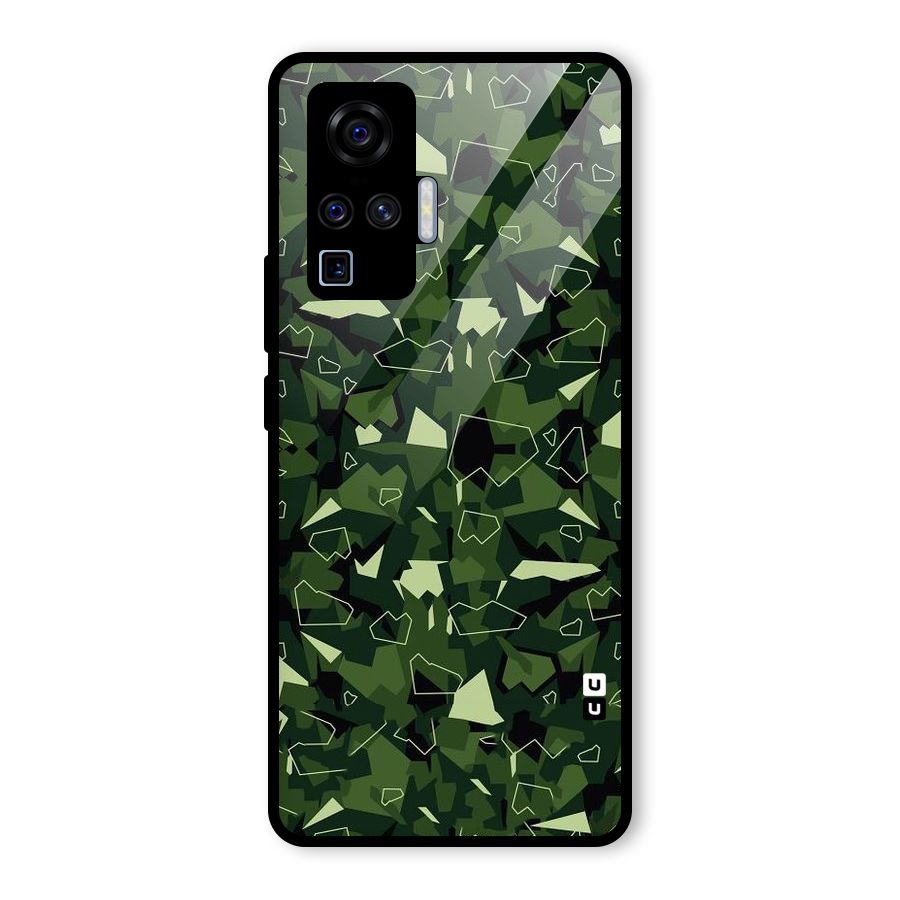 Army Shape Design Glass Back Case for Vivo X50 Pro