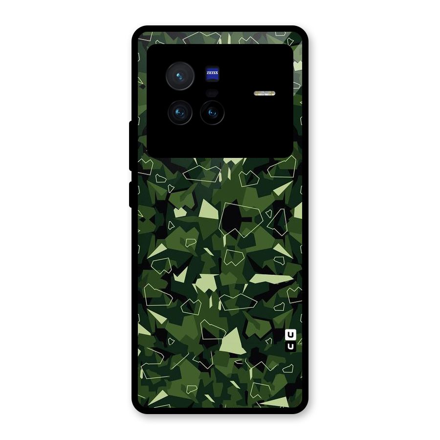 Army Shape Design Glass Back Case for Vivo X80