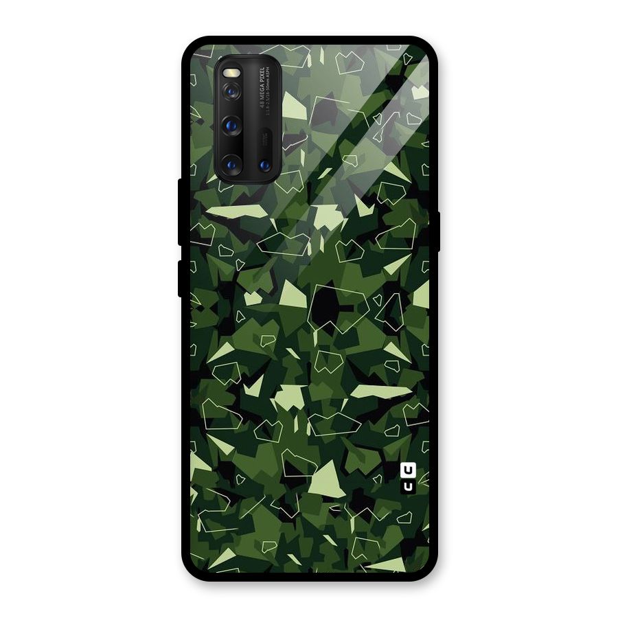 Army Shape Design Glass Back Case for Vivo iQOO 3
