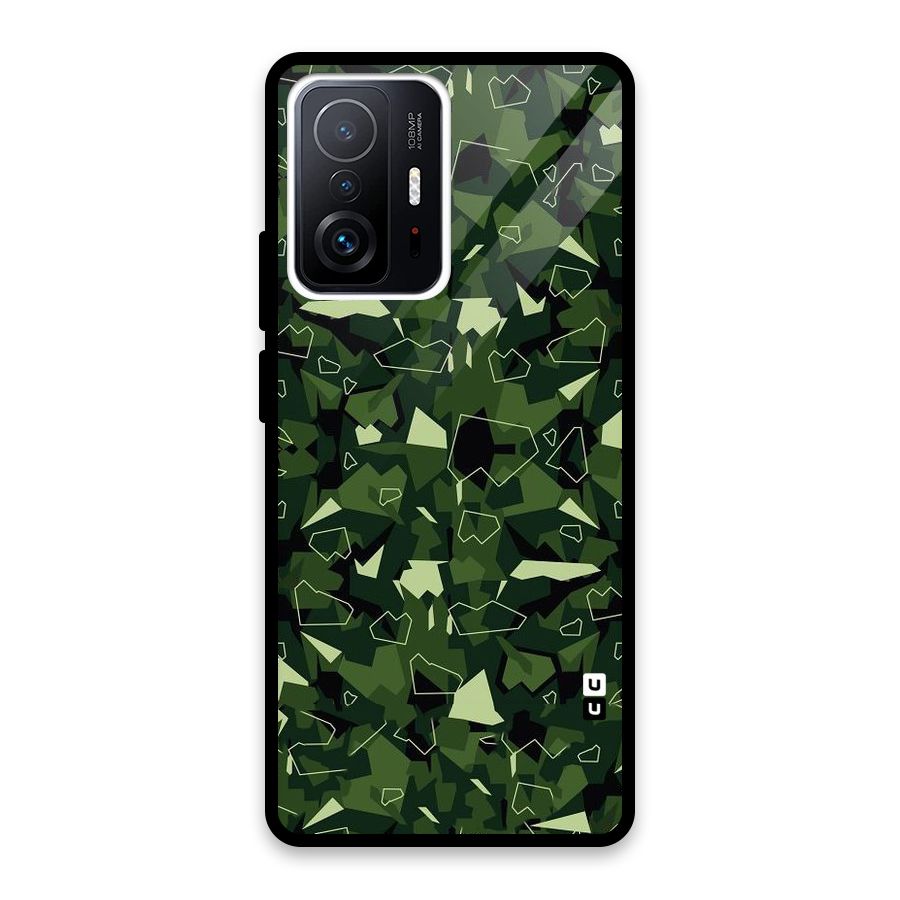 Army Shape Design Glass Back Case for Xiaomi 11T Pro