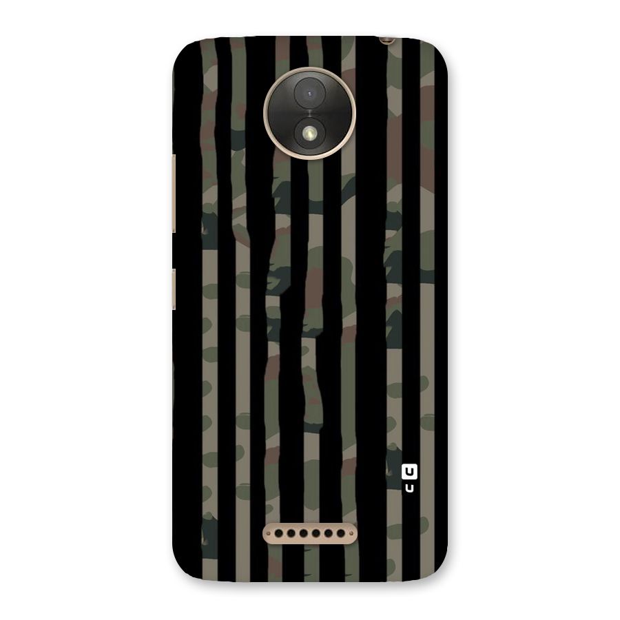 Army Stripes Back Case for Moto C Plus