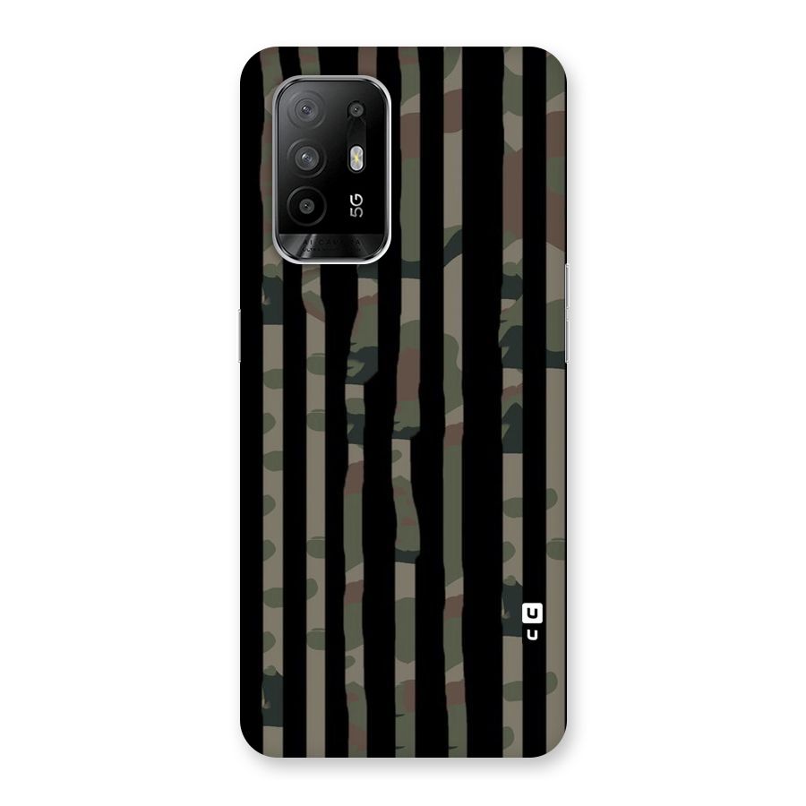 Army Stripes Back Case for Oppo F19 Pro Plus 5G