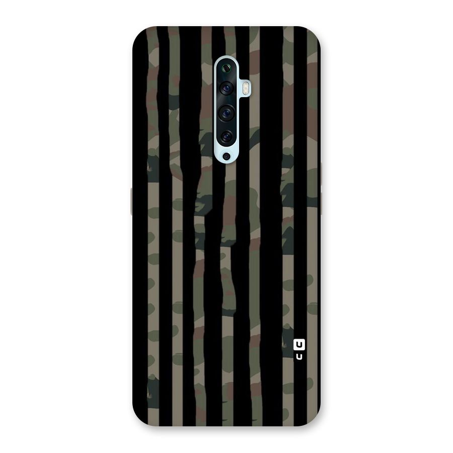 Army Stripes Back Case for Oppo Reno2 Z