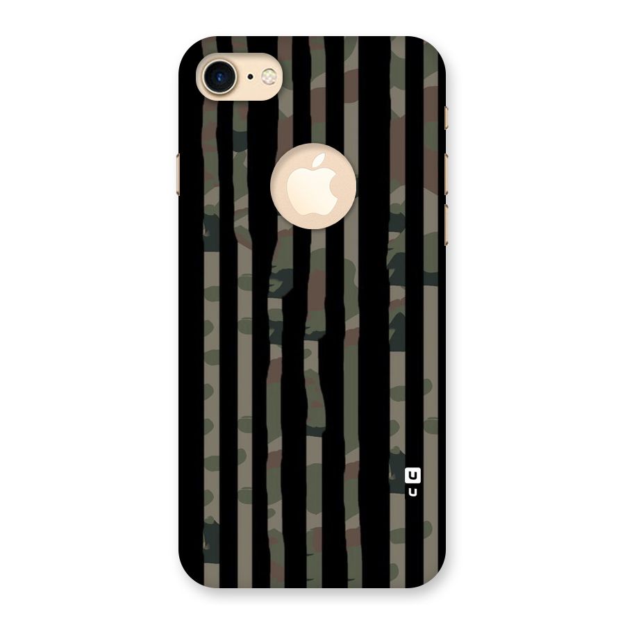 Army Stripes Back Case for iPhone 7 Logo Cut