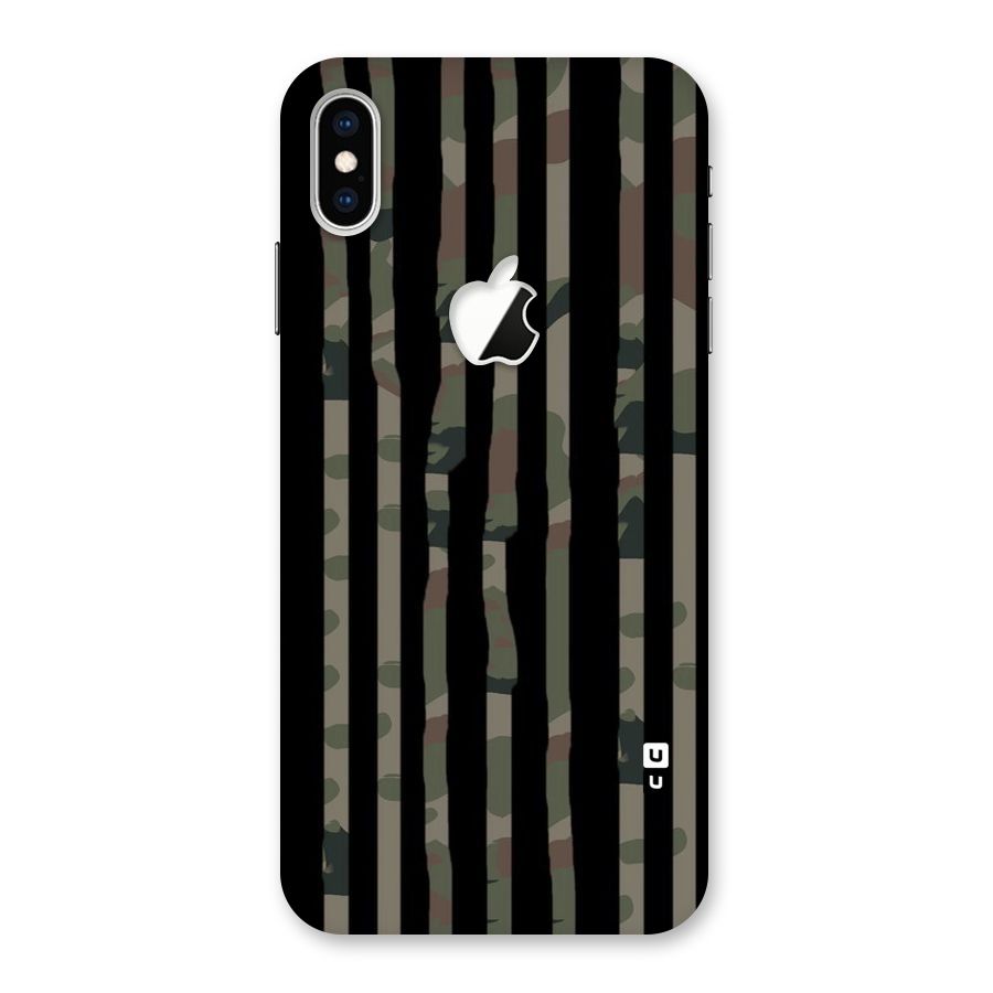 Army Stripes Back Case for iPhone XS Max Apple Cut