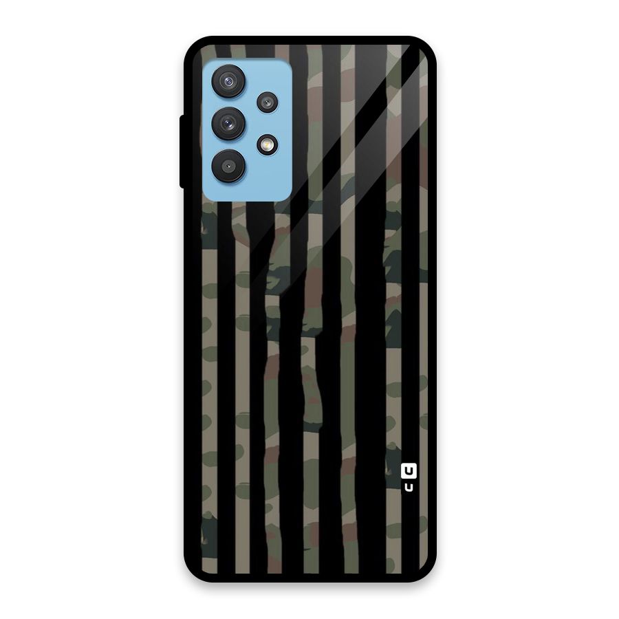 Army Stripes Glass Back Case for Galaxy M32 5G
