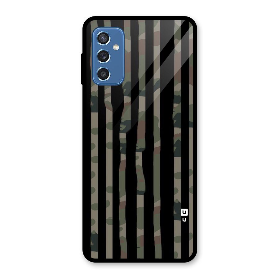 Army Stripes Glass Back Case for Galaxy M52 5G