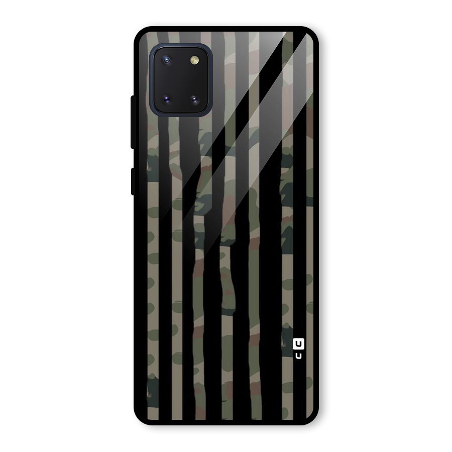 Army Stripes Glass Back Case for Galaxy Note 10 Lite