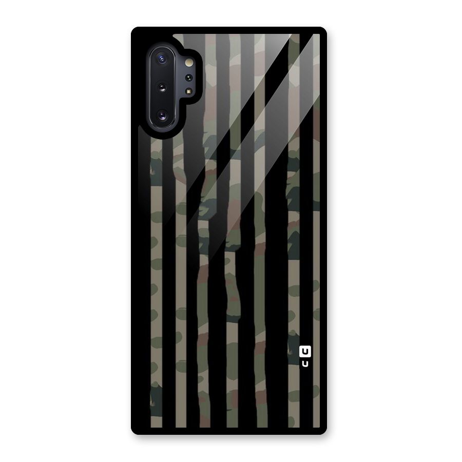 Army Stripes Glass Back Case for Galaxy Note 10 Plus