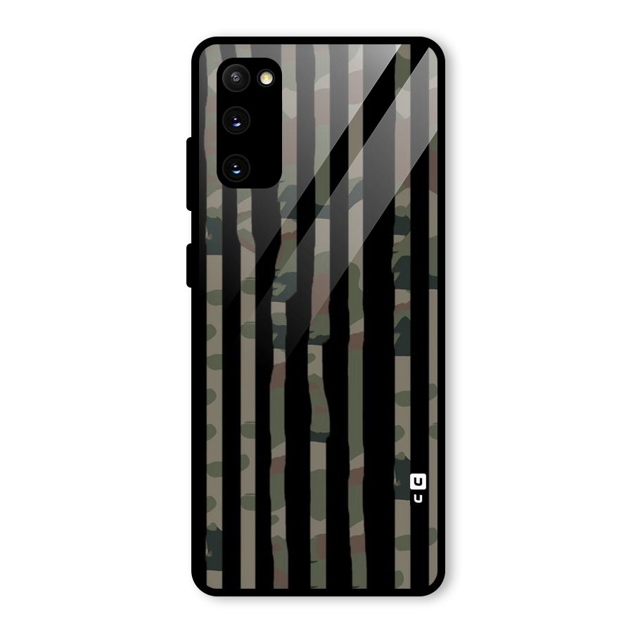 Army Stripes Glass Back Case for Galaxy S20 FE 5G