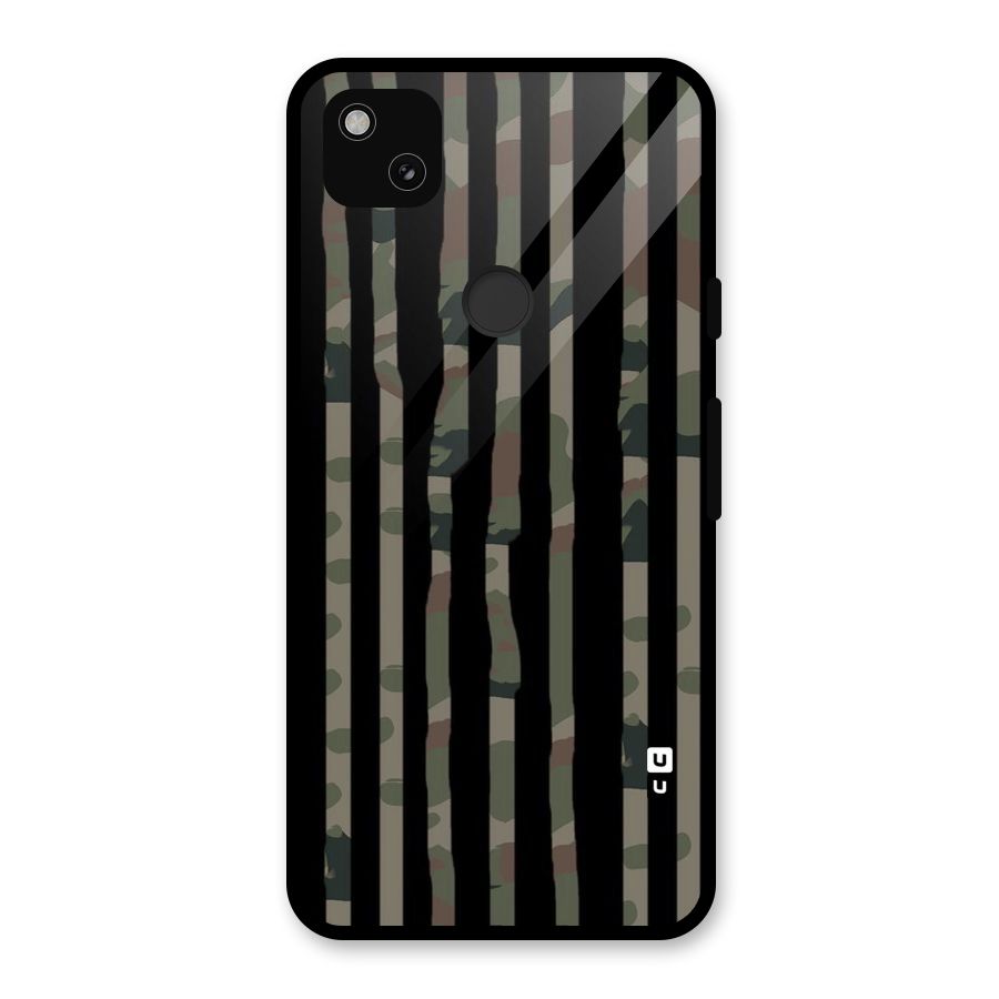 Army Stripes Glass Back Case for Google Pixel 4a