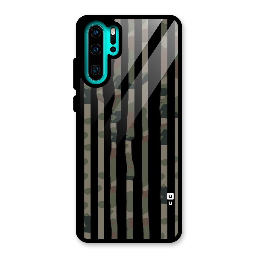 Army Stripes Glass Back Case for Huawei P30 Pro