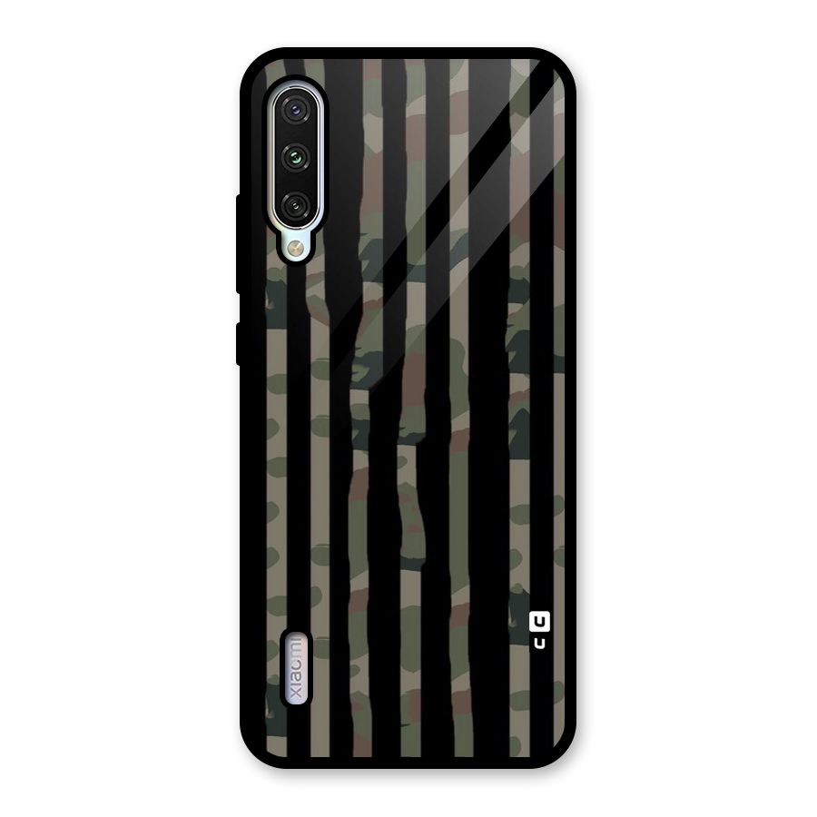 Army Stripes Glass Back Case for Mi A3