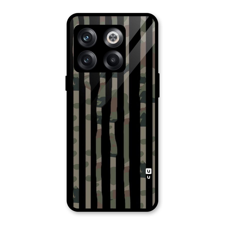 Army Stripes Glass Back Case for OnePlus 10T