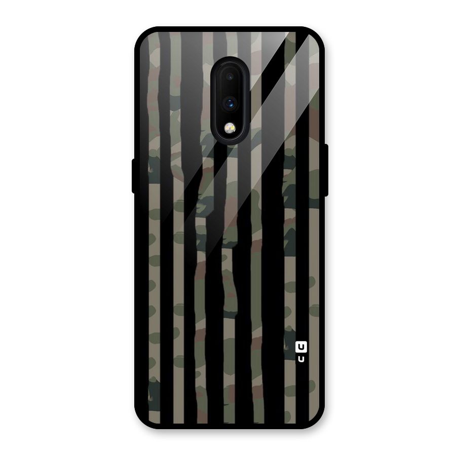 Army Stripes Glass Back Case for OnePlus 7