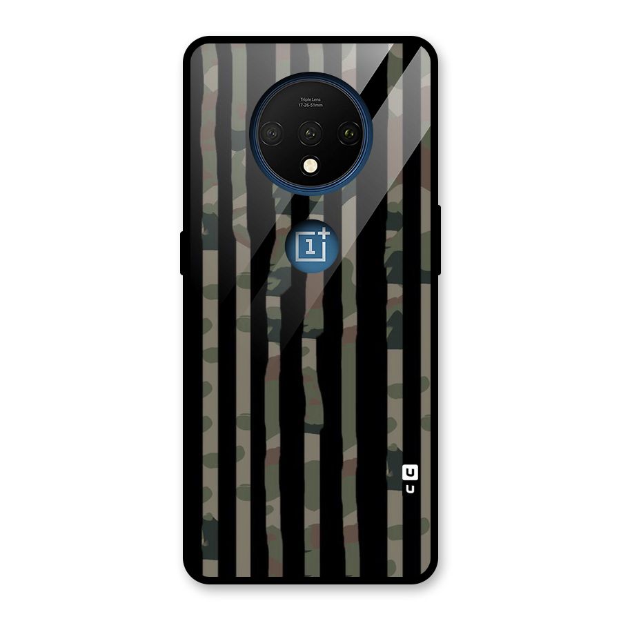 Army Stripes Glass Back Case for OnePlus 7T
