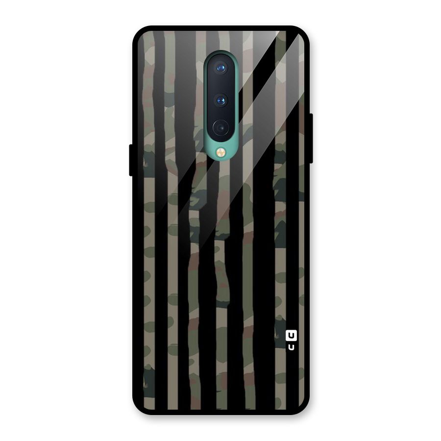 Army Stripes Glass Back Case for OnePlus 8