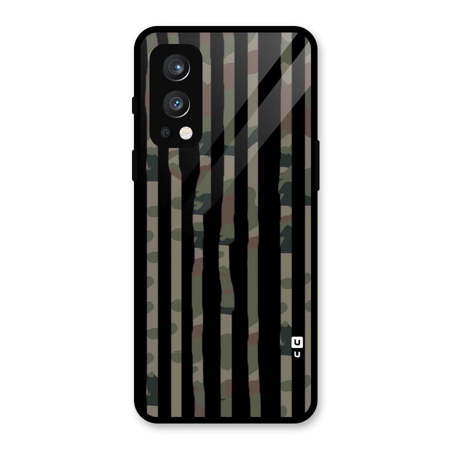 Army Stripes Glass Back Case for OnePlus Nord 2 5G