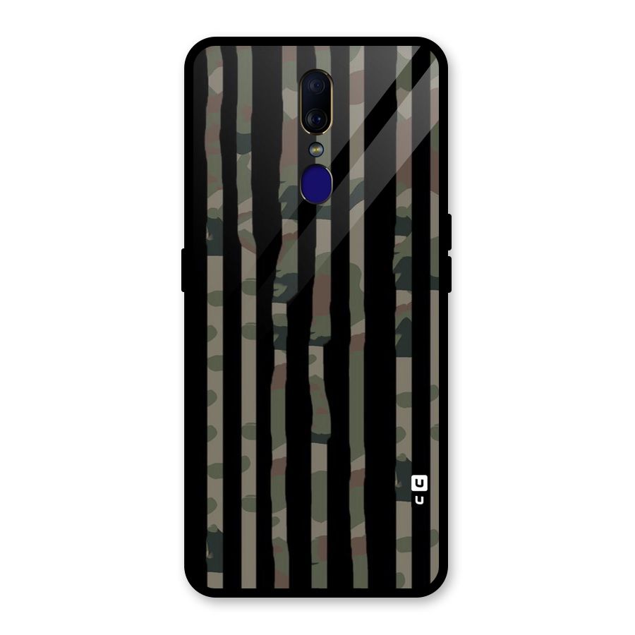 Army Stripes Glass Back Case for Oppo F11