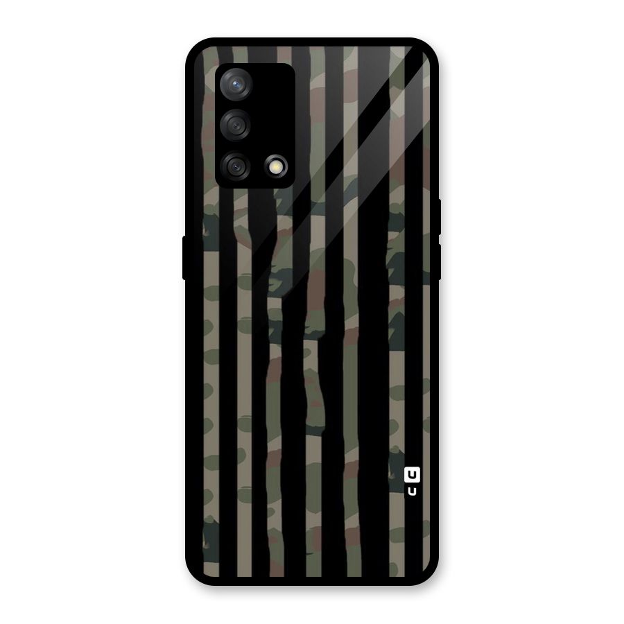 Army Stripes Glass Back Case for Oppo F19