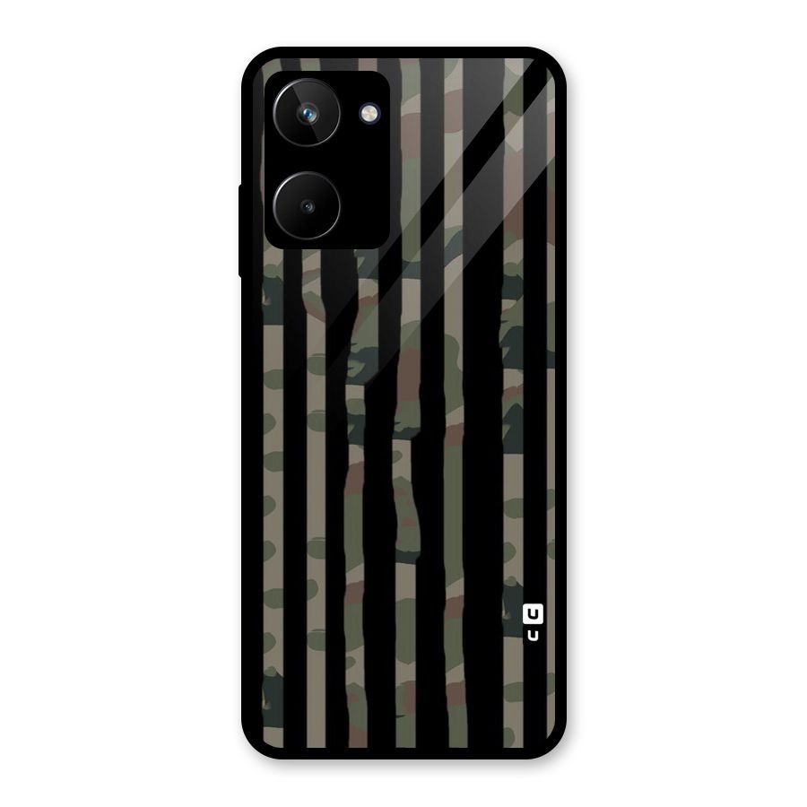 Army Stripes Glass Back Case for Realme 10