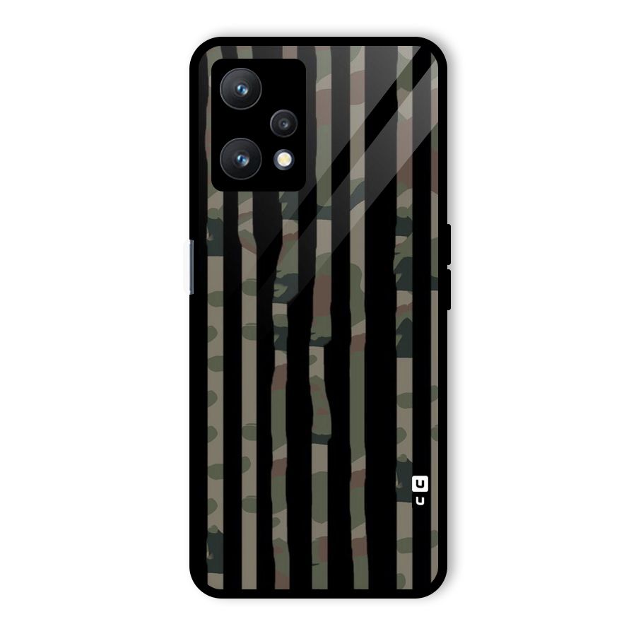 Army Stripes Glass Back Case for Realme 9 Pro 5G