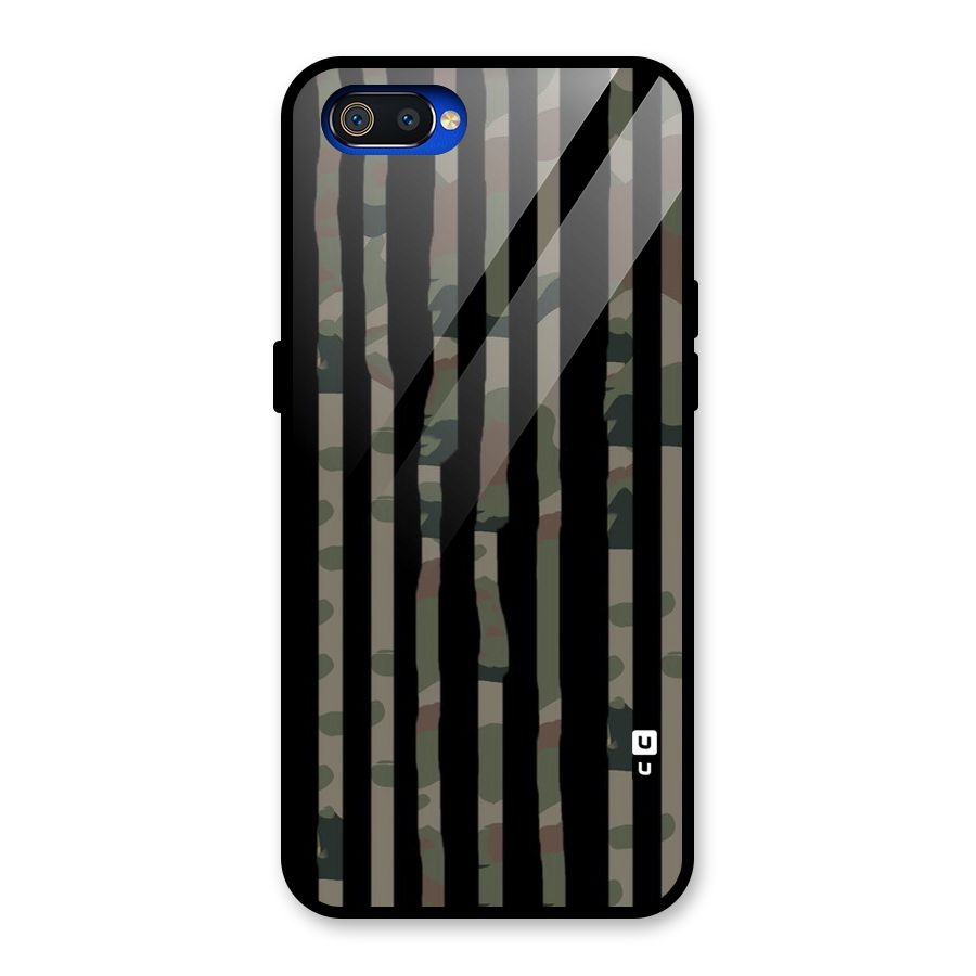 Army Stripes Glass Back Case for Realme C2
