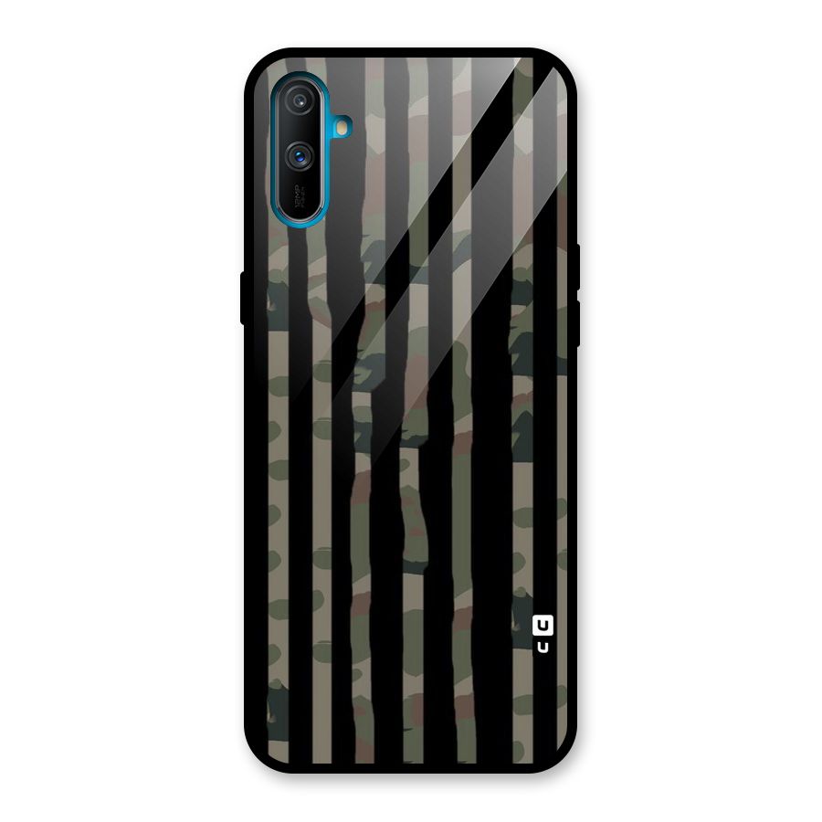 Army Stripes Glass Back Case for Realme C3