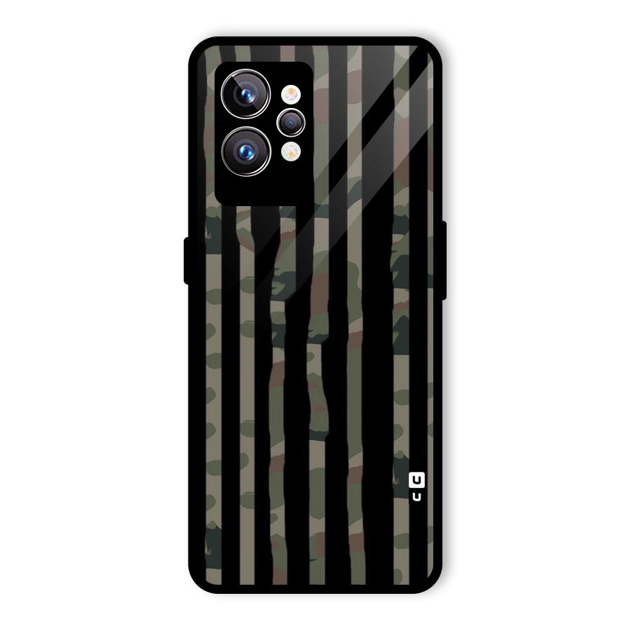 Army Stripes Glass Back Case for Realme GT2 Pro